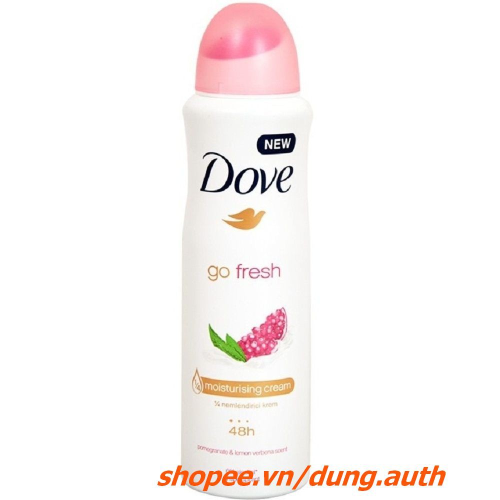 Xịt Khử Mùi Nữ 150Ml Dove Go Fresh Go Fresh Lựu, dung.auth Của Hàng Chính Hãng.