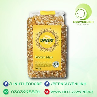 Ngô nổ bỏng hữu cơ Davert gói 500g