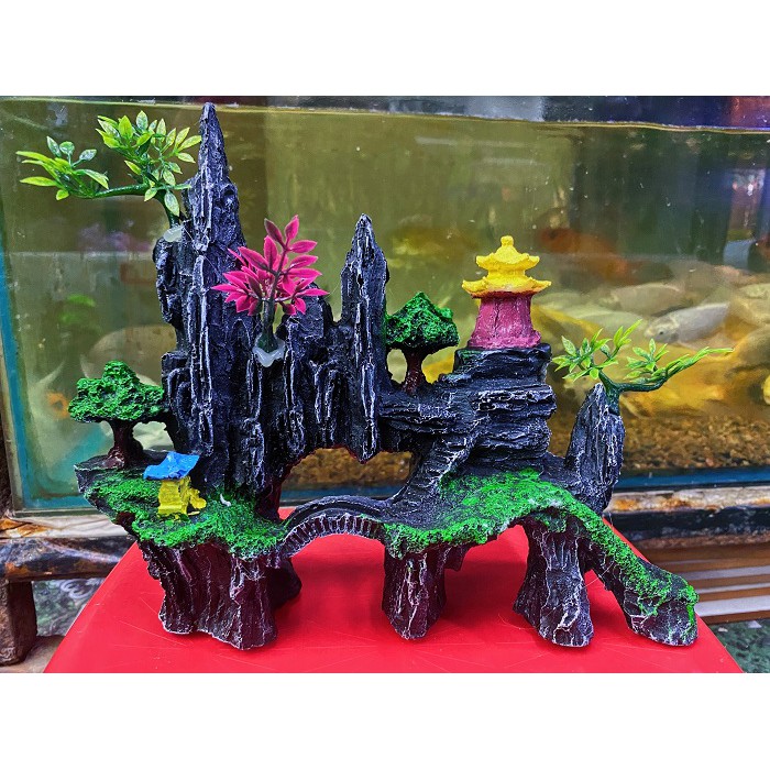TIỂU CẢNH TRANG TRÍ HỒ CÁ NON BỘ 23X6X19CM