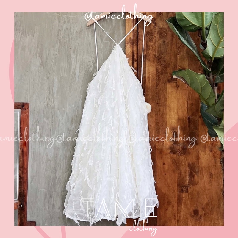 Đầm Hở Lưng LÔNG VŨ Dáng Váy Dây Yếm NDLN TAMIEclothing | BigBuy360 - bigbuy360.vn