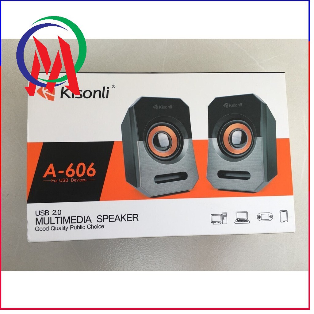 [HÀNG ĐẸP, GIÁ RẺ, ÂM THANH HAY] Loa máy tính 2.0 Kisonli A-606