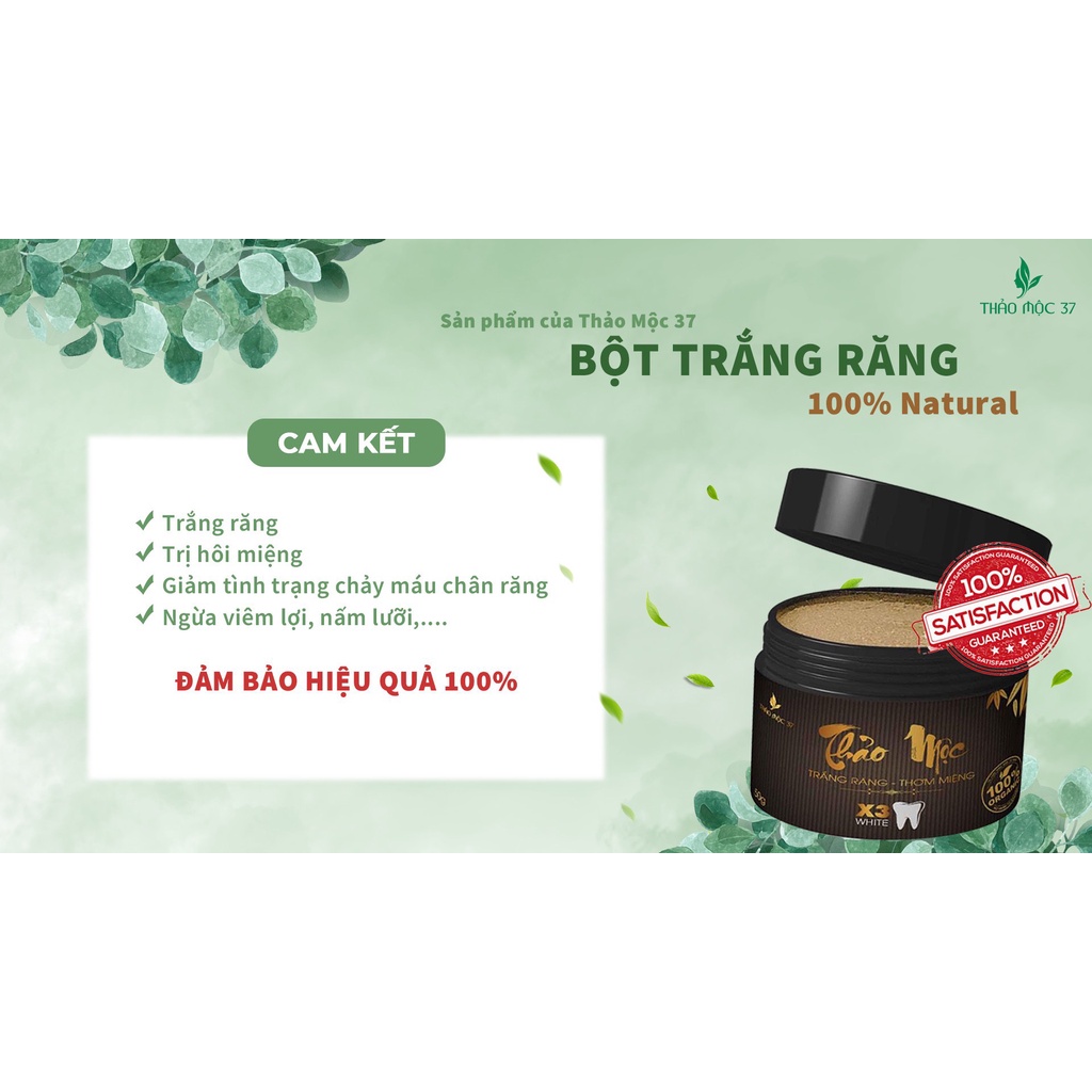 Bột Trắng Răng Thảo Mộc 37 sạch răng, thơm miệng