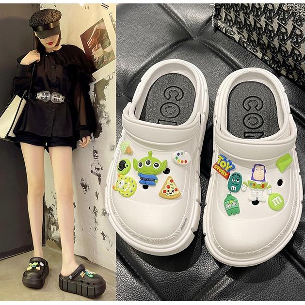 Dép bánh mì nữ Cross đế cao , dép nữ đế cao mẫu mới nhất , tặng kèm Sticker dễ thương ToyStory hàng có sẵn