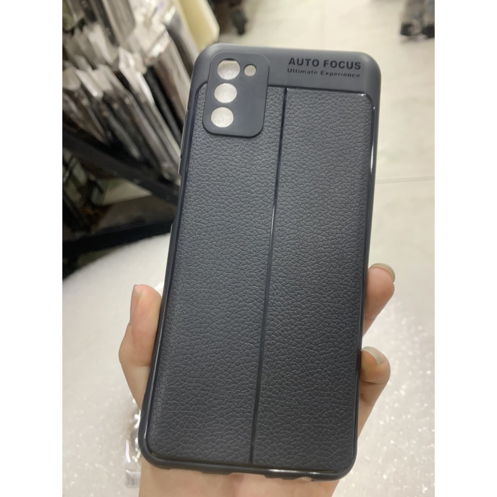 Ốp samsung A03S dẻo đen kiểu da
