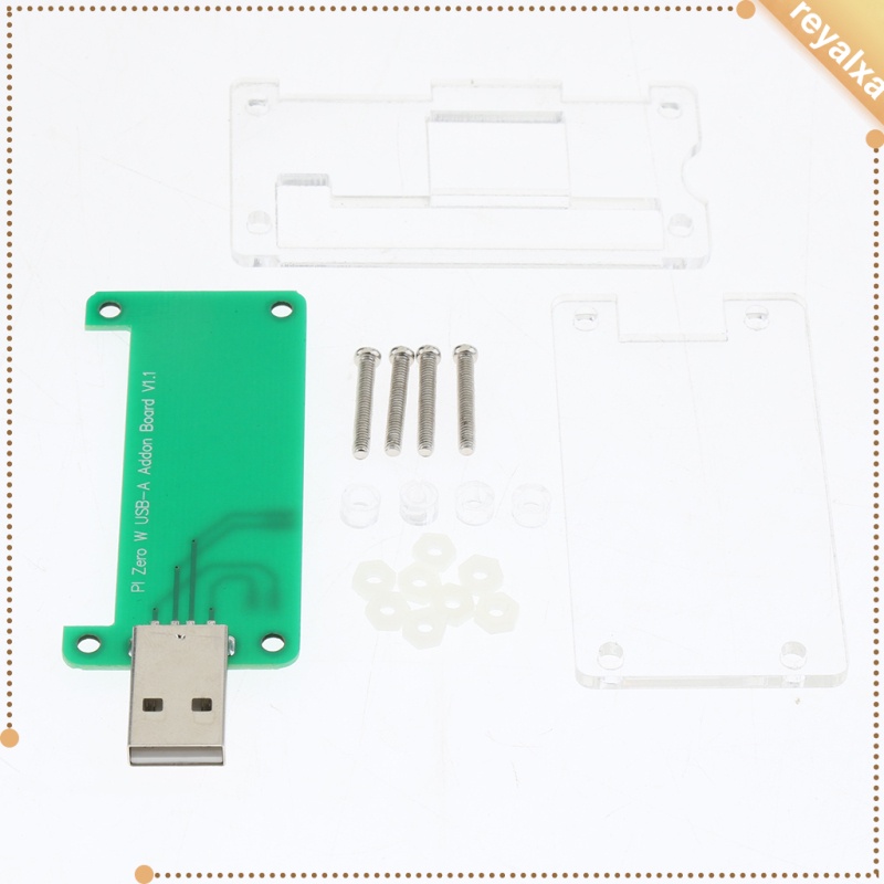 Bảng Mạch Mở Rộng Raspberry Pi Zero W Usb-A Addon Kèm Hộp Đựng Trong Suốt Ốp