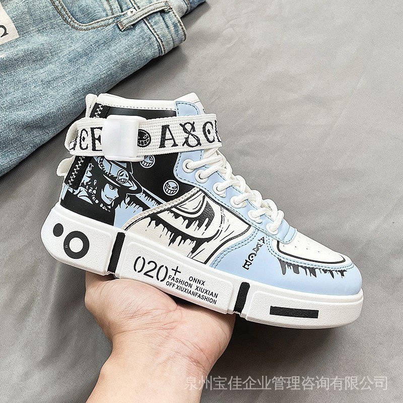 Giày Thể Thao Họa Tiết Anime One Piece / Portacos D Ace Thoải Mái Chất Lượng Cao Cho Nam