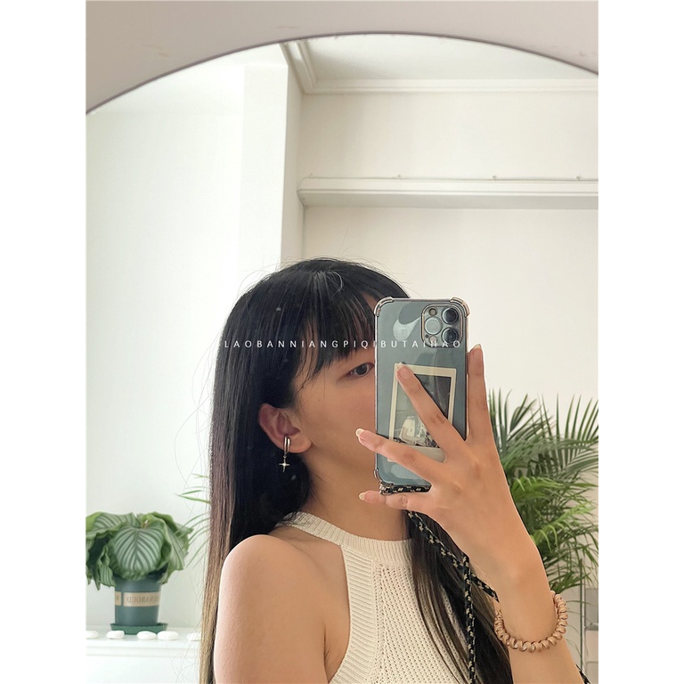 Khuyên Tai Kẹp Vành Tai Đơn Giản Không Cần Xỏ Lỗ Hình Chữ Thập Thời Trang Cao Cấp