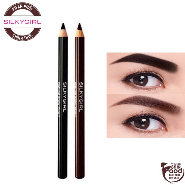 Chì Kẻ Mày Cho Đường Nét Tự Nhiên, Lâu Trôi Silkygirl Natural Brow Pencil 1.14g