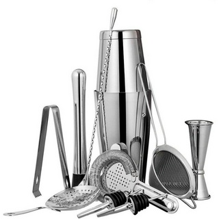 Sét 11 Dụng Cụ Pha Chế Cao Cấp Inox #304 - Màu Silver [ Thép Không Gỉ ]
