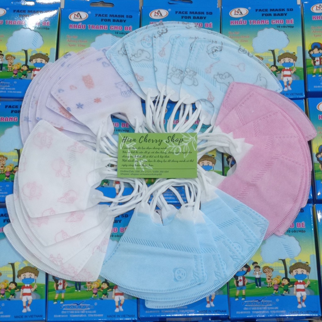 [CHÍNH HÃNG] Khẩu trang 5D Mask cho bé - Hộp 10 chiếc | BigBuy360 - bigbuy360.vn