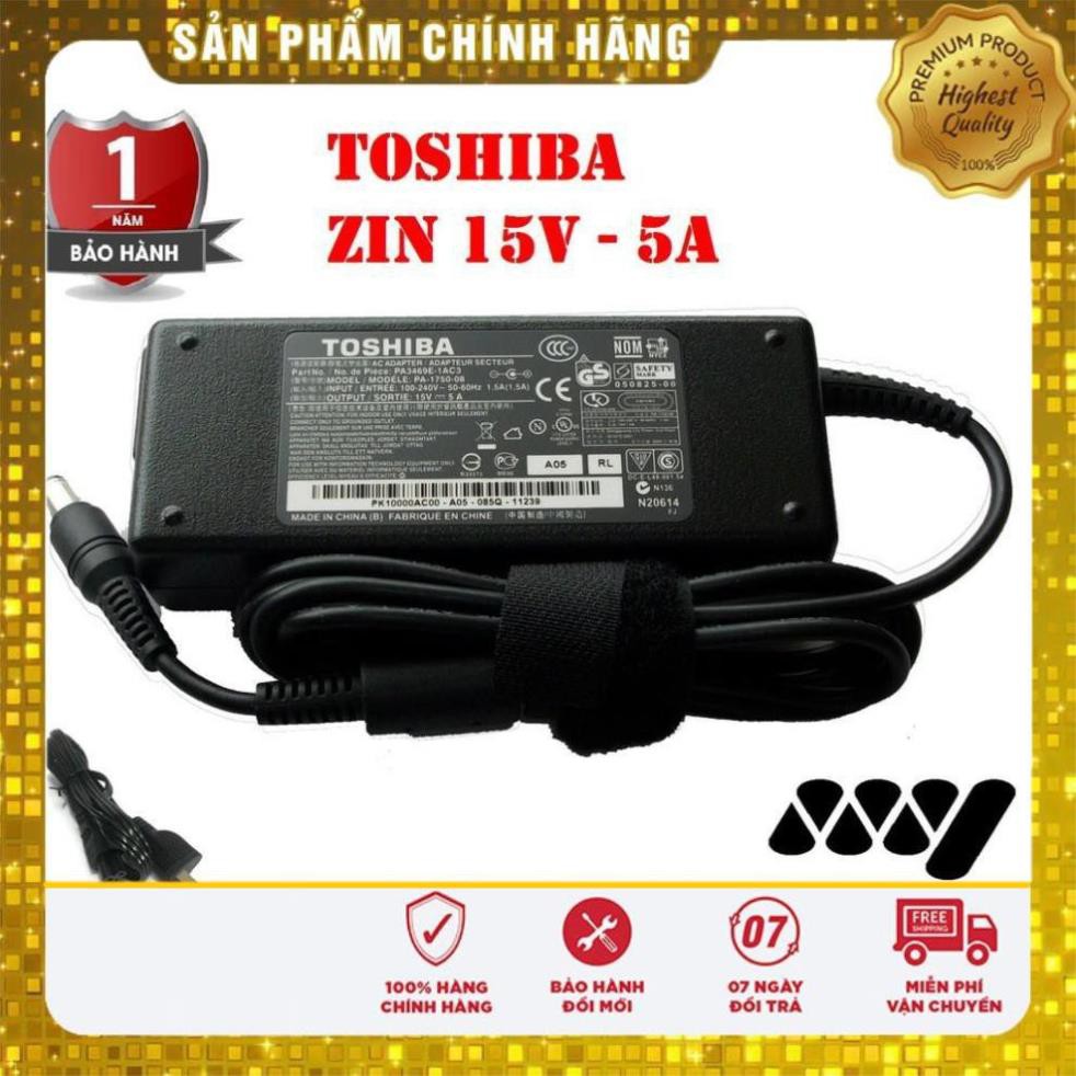 ⚡️[Sạc zin] Sạc Nguồn Laptop Toshiba 15V - 5A Adapter - Kèm dây nguồn - NEW