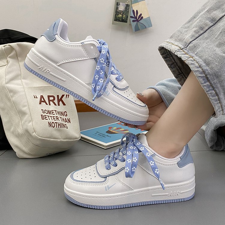 ( 2 màu) Giày thể thao sneaker nữẢNH +VIDEOTHẬT  đế chữ Aiirr phối Dây hoa