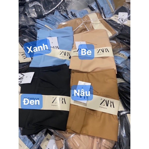 QUẦN BAGGY NỮ ZA.RA  quần vải baggy lưng cao vải cao cấp