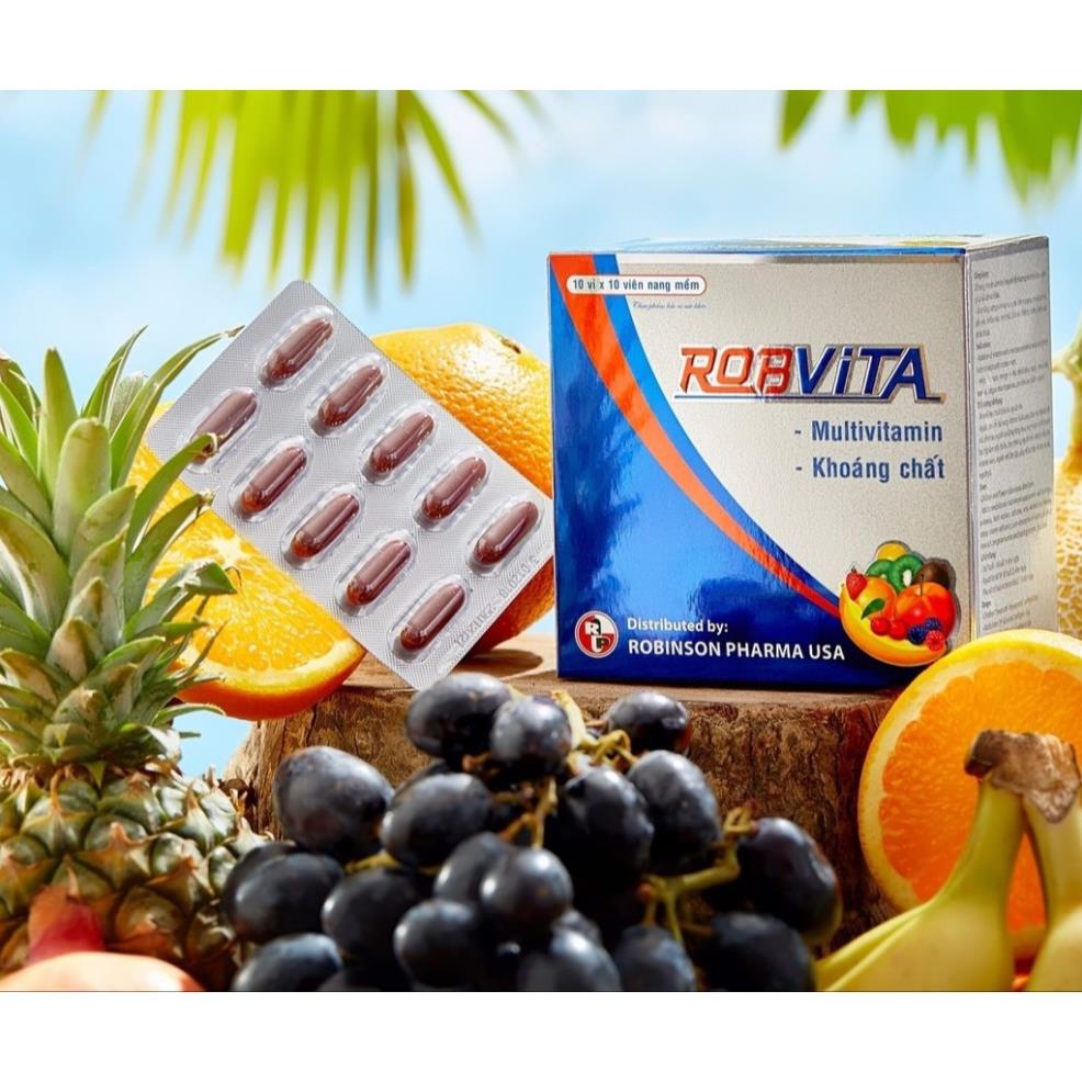Viên uống Robvita – Hỗ trợ bổ sung vitamin và khoáng chất giúp tăng cường sinh lực, giảm mệt mỏi, thiếu dinh dưỡng (50v)