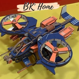 Đồ chơi lắp ráp 3D gỗ Birkeetoys mô hình máy bay bọ cạp- cắt laser