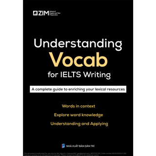 Understanding Vocab for IELTS Writing 2nd Edition - Bản đẹp - In sắc nét - Đóng gáy xoắn chắc chắn