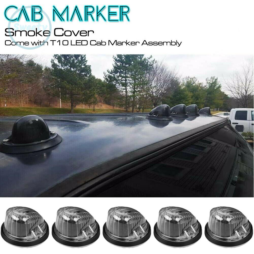 5PC Cab Sign Light Transparent Color Lens + T10 LED Kit for 73-87 GMC Chevrolet