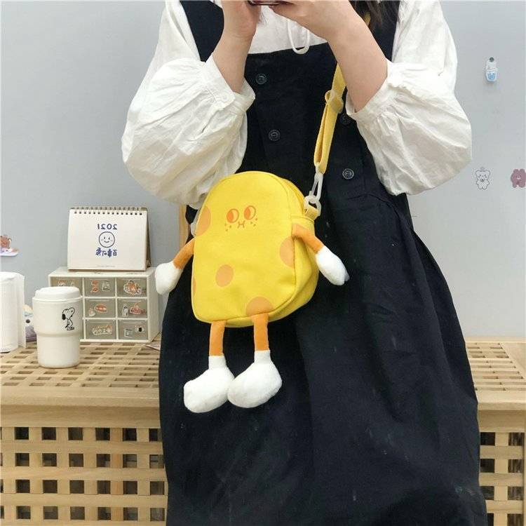 Túi Đeo Vai Phong Cách Cheese Villain Siêu Dễ Thương Phong Cách Hàn Quốc Cho Nữ