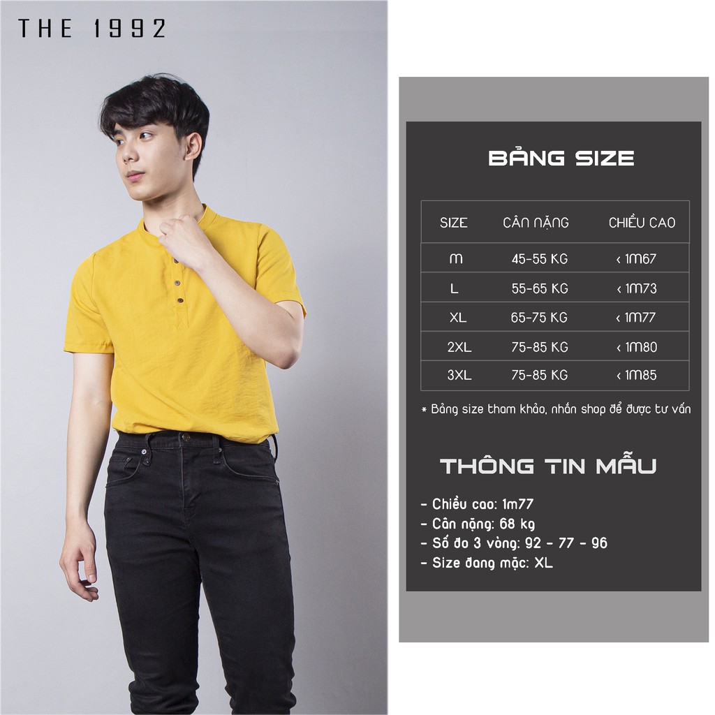 Áo đũi nam cao cấp vải xước dày dặn Áo cổ tàu THE 1992 | BigBuy360 - bigbuy360.vn
