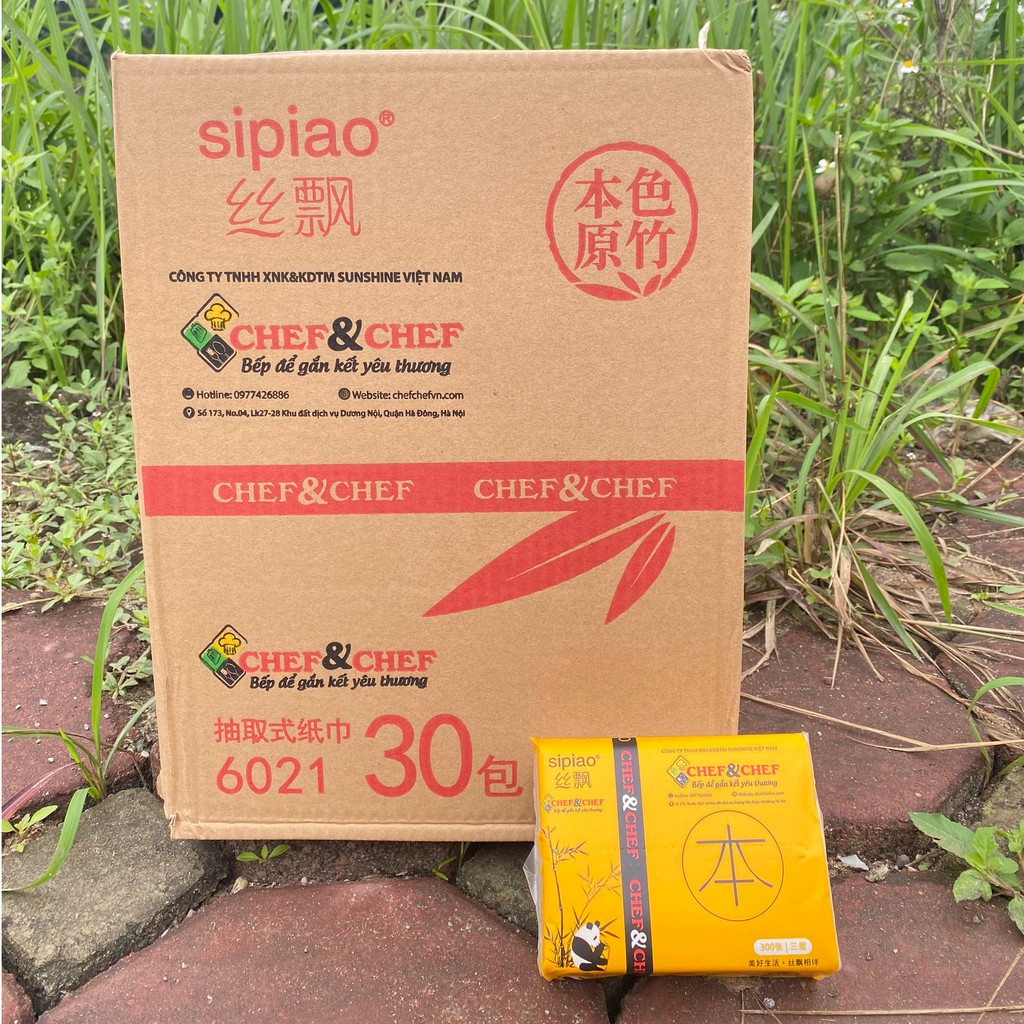 [Mã 267FMCGSALE giảm 8% đơn 500K] [TRỢ GIÁ] THÙNG 30 GÓI GIẤY ĂN GẤU TRÚC SIPIAO/ YCOOL ( (SIÊU GIÁ RẺ)