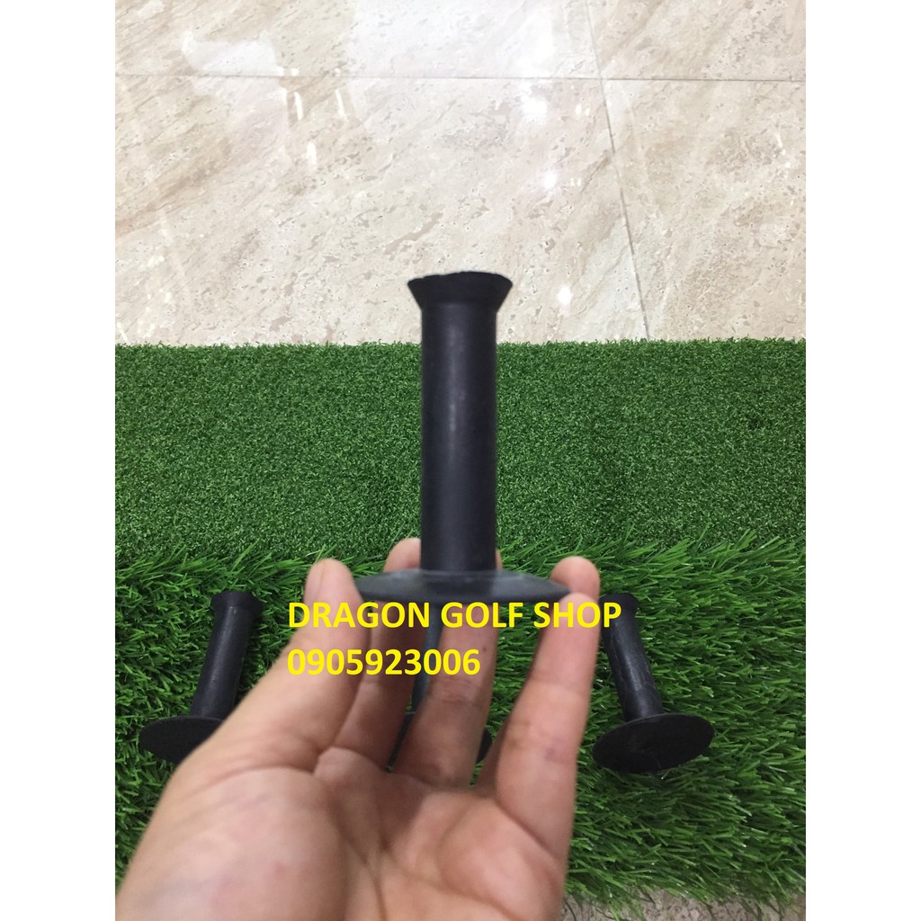 Tee golf  cao su cho thảm tập - màu đen