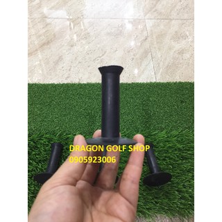 Tee golf (tee gôn) cao su cho thảm tập - màu đen