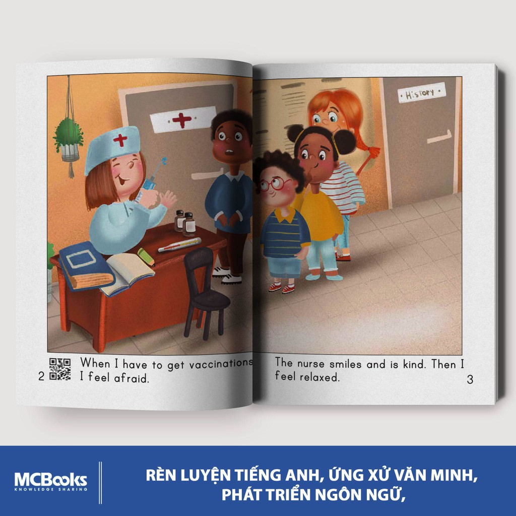 Sách Giỏi Tiếng Anh Vui Ứng Xử Feeling Afraid MCBooks