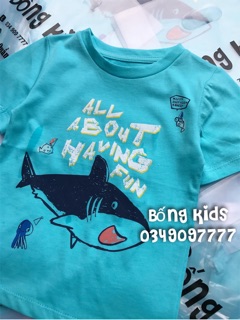 Áo Pull Bé Trai Cá Mập Xanh Trời