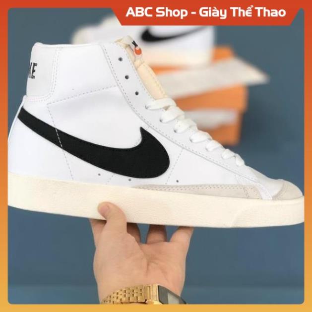 [FreeShip+ Hàng Xịn] Giày thể thao Blazer Mid 77 Vintage ‘White Black’ CZ1055-100 Chuẩn hot trend, giầy jd1 cao cổ