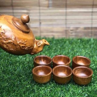 Bộ ấm chén bách xanh hàng liền quai