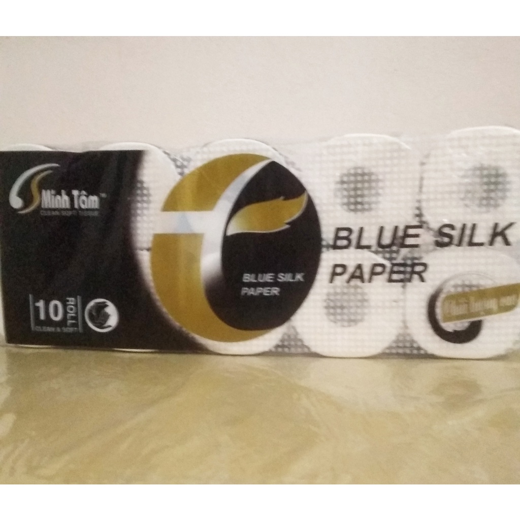 Giấy vệ sinh có lõi 10 cuộn 3 lớp Minh Tâm