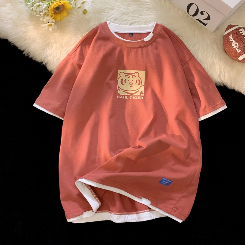 Áo thun unisex HAIR TIGER Ulzzang basic layer rách form rộng tay lỡ dành cho nam nữ chất liệu cotton Tiny Clothes