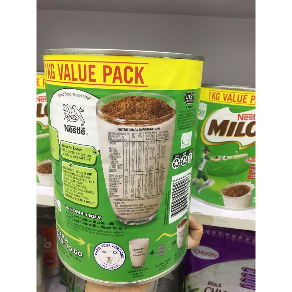 SỮA MILO ÚC NESTLE 750gam/ 1kg