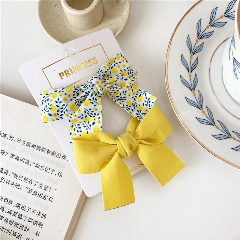 Kẹp Tóc Nơ Dễ Thương Phong Cách Hàn Quốc Cho Bé Gái