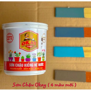 Sơn Chậu Kiểng Hệ Nước Okay  [ Lon 1kg ]