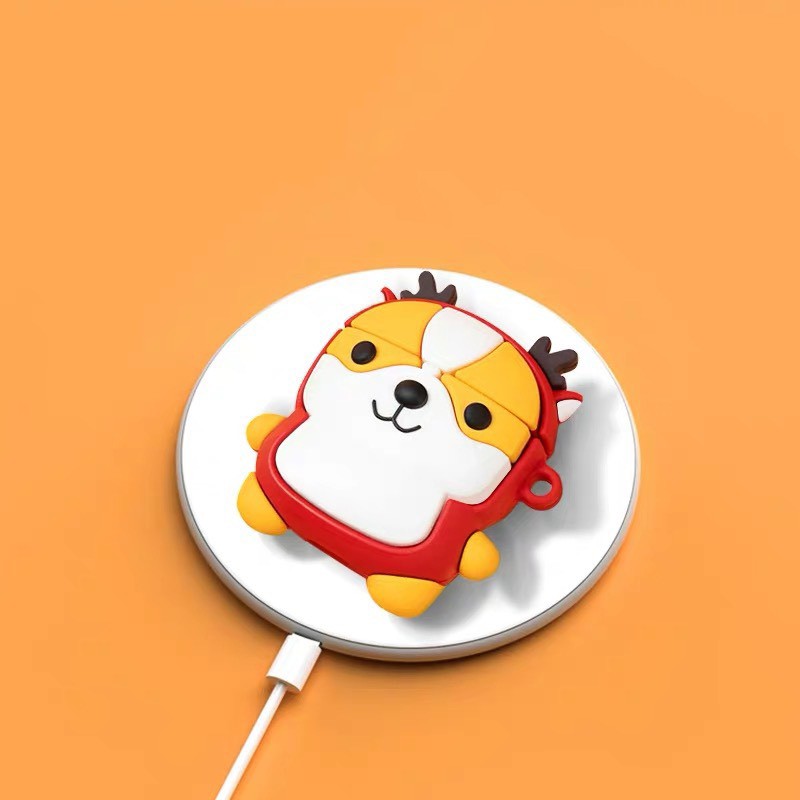 Vỏ bao đựng tại nghe airpod chó shiba - Case 1/2 chó shiba chống va đập