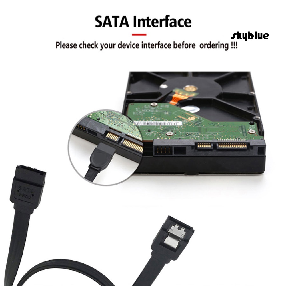 [SK]50cm Right Angle Elbow 6Gbps Series ATA SATA 3.0 Data Cable for Hard Disk Drive