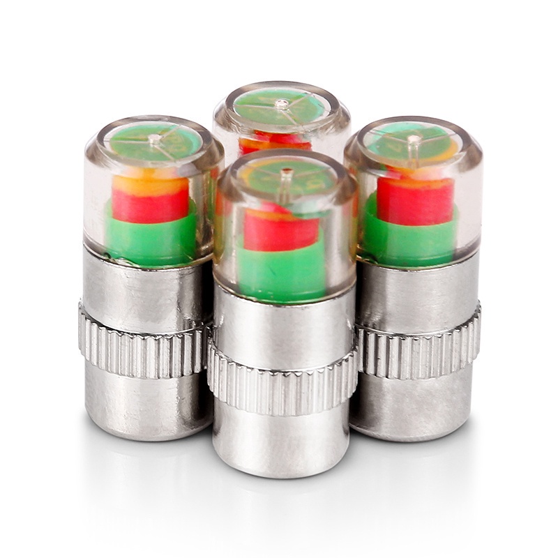 Bộ 4 nắp van cảm biến áp suất lốp xe hơi 36PSI 3 Q9K5 Alert Tpms Meter D7D6 R7N6