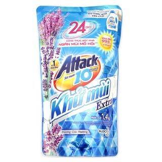 Túi nước giặt khử mùi Attack Extra hương hoa oải hương 1.4kg