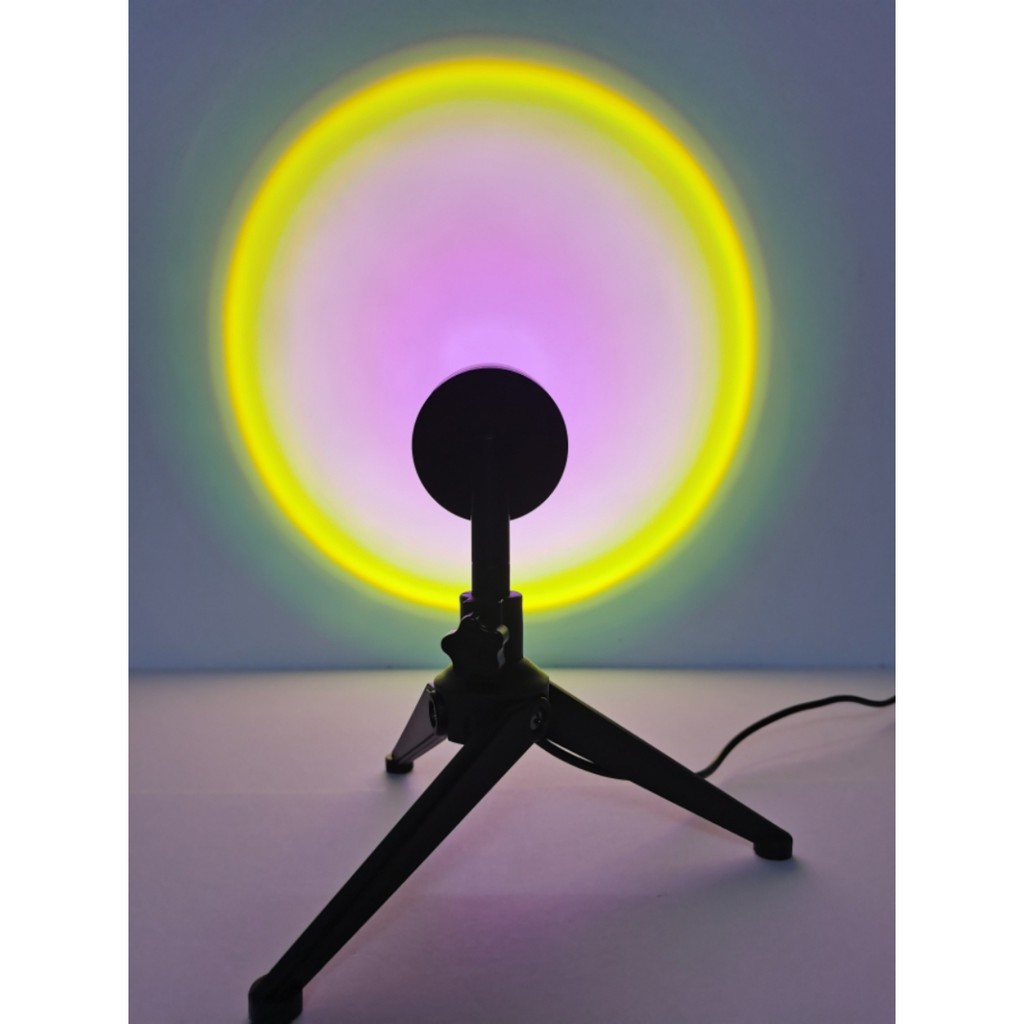 Tiktok Đèn Led Đèn trang trí đèn hoàng hôn rose đèn cầu vòng đèn cầu vồng đèn neon For INS background sunset lamp（With Stand）