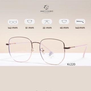 Gọng kính cận nữ Jimmy & Charice kc220 gọng tròn hồng lì siêu nhẹ,có cắt cận loạn viễn theo yêu cầu