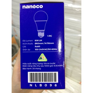Bóng đèn Led Bulb Nanoco công suất nhỏ E27 ( 3W 5W 7W 9W 11W)