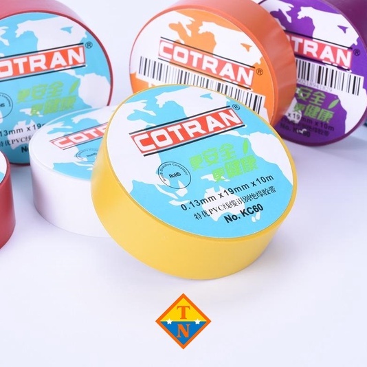 Băng keo điện siêu dính 1 cây 10 cuộn 0.13mmx19mmx10m (màu ngẫu nhiên)