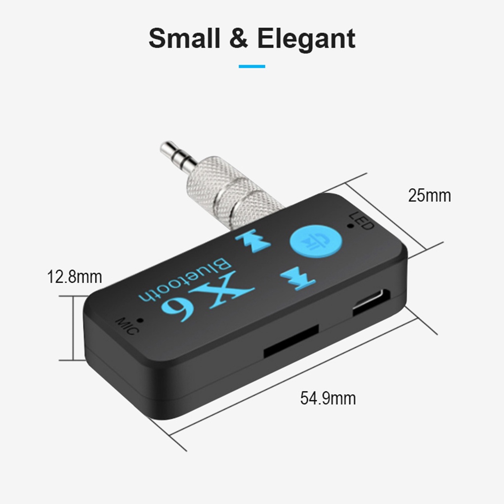 Bộ chuyển đổi nhạc tự động trên ô tô X6 Bluetooth hỗ trợ thẻ TF A2DP âm thanh nổi