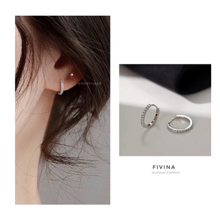 Khuyên tai bạc nữ fivina siêu xinh - Trang sức bạc Nobsilver