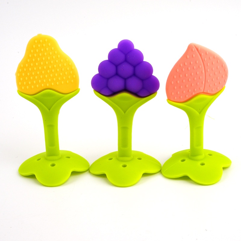 Đồ Chơi Nhai Gặm Hình Trái Cây Bằng Silicone Cấp Thực Phẩm Cho Bé