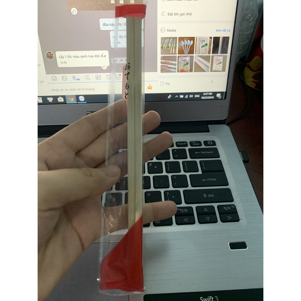 Đũa ăn cơm dùng 1 lần có bao -100 đôi/ bịch