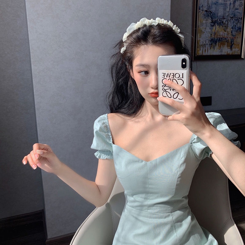 Đầm PERTY phong cách Hàn Quốc retro thời trang mùa hè mới xinh xắn dành cho nữ