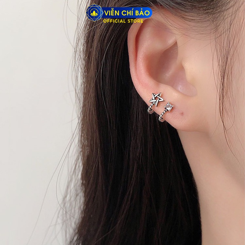 Bông tai bạc nữ Ngôi sao hy vọng chất liệu bạc Thái 925 thời trang phụ kiện trang sức nữ Viễn Chí Bảo B000157