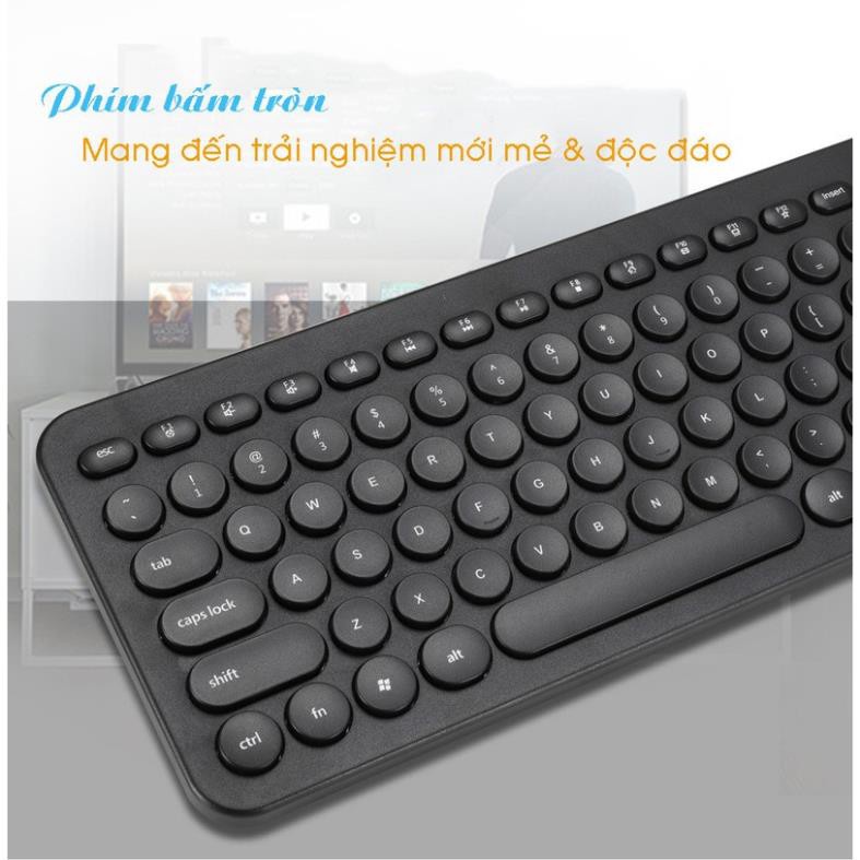 Bộ bàn phím và chuột không dây DIVIPARD - KM520 đen